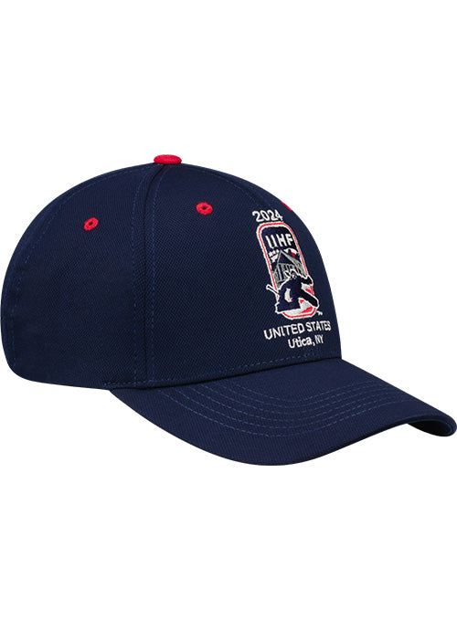 2024 IIHF Women's World Championship Structured Hat - Navy - Angled Right View