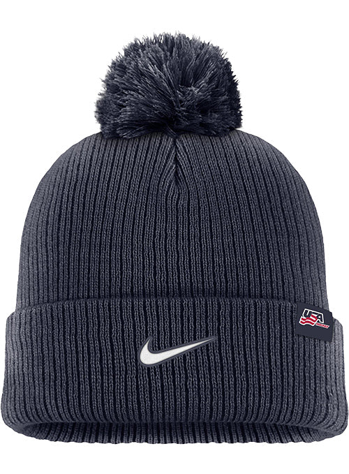 Nike USA Hockey Olympic Peak Pom Knit Beanie