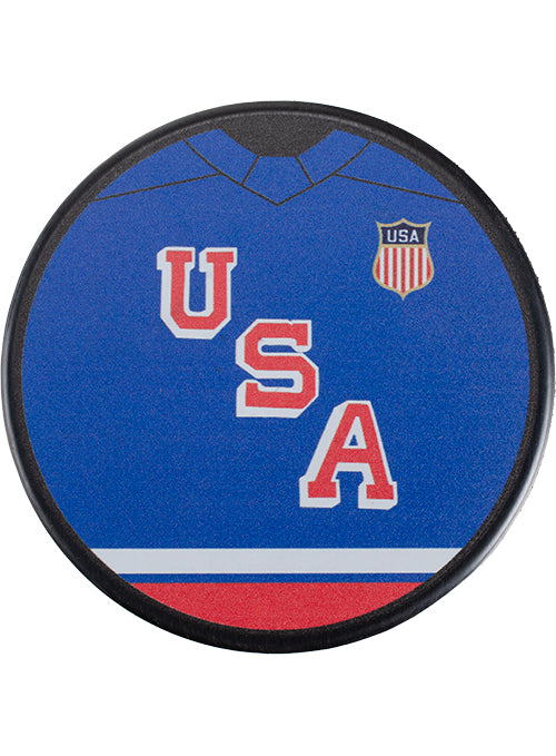 USA Hockey USA Jersey Puck - Blue