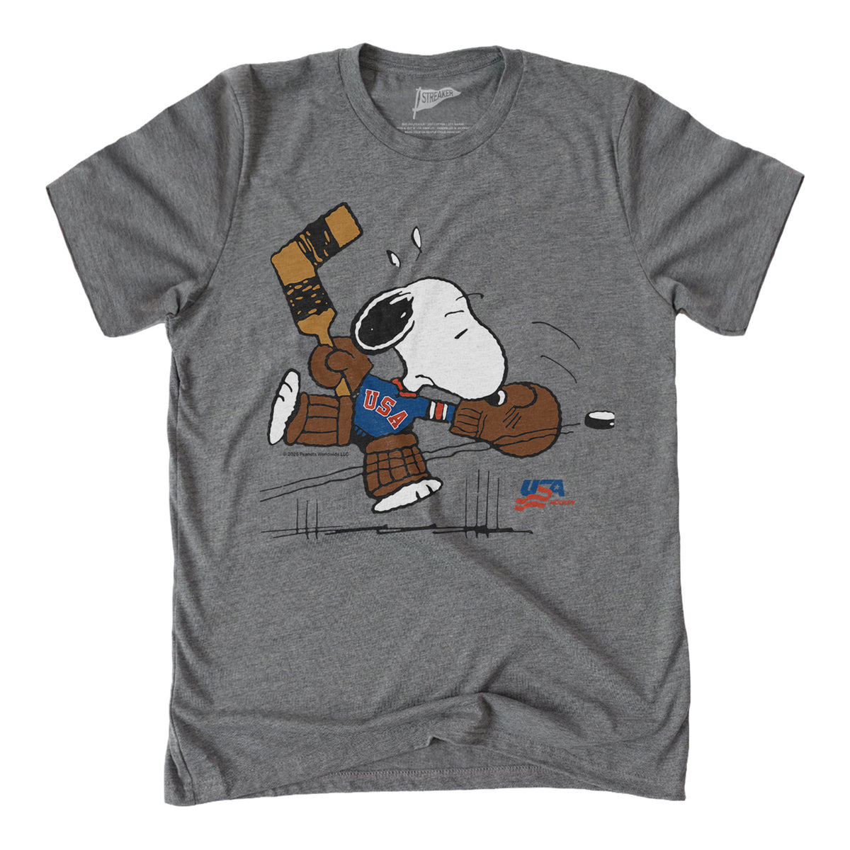 Youth Streaker Sports Peanuts X USA Hockey Snoopy Goalie T-Shirt