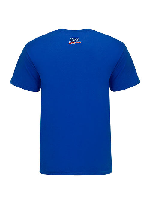 USA Hockey Offsides T-Shirt in Royal - Back View