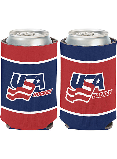 USA Hockey 12 Oz. Colorblock Can Cooler