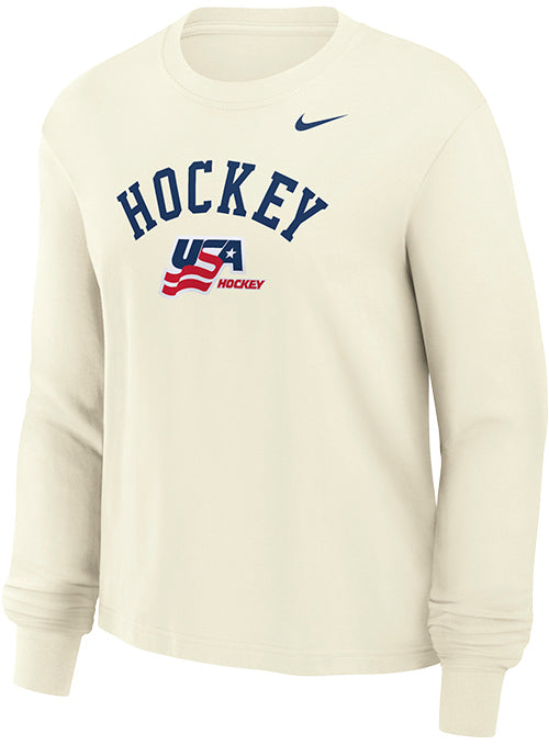Ladies Nike USA Hockey Boxy Long Sleeve T-Shirt