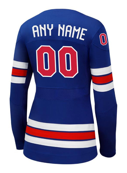 Ladies Nike USA Hockey 2026 Olympic Personalized Jersey - Blue