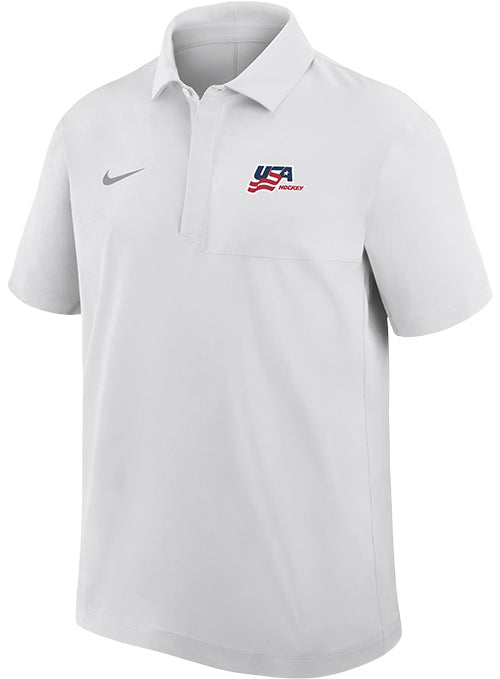 Nike USA Hockey Woven Polo - White