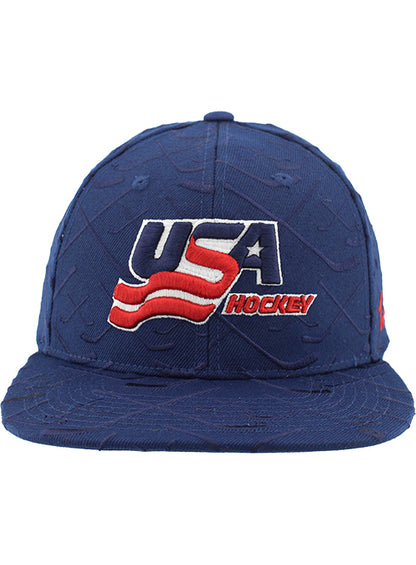 Zephyr USA Hockey Topshelf Pattern Snapback Hat