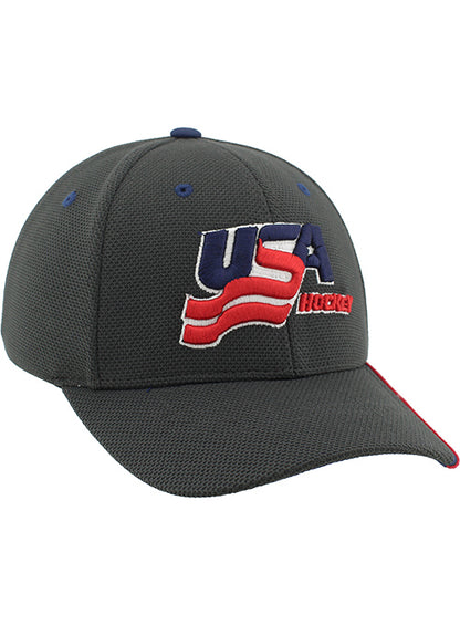 Zephyr USA Hockey Stride Offset Stripe Snapback Hat