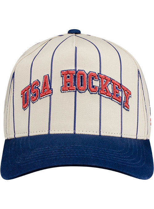 USA Hockey Pinstripe 5-Panel Snapback Hat