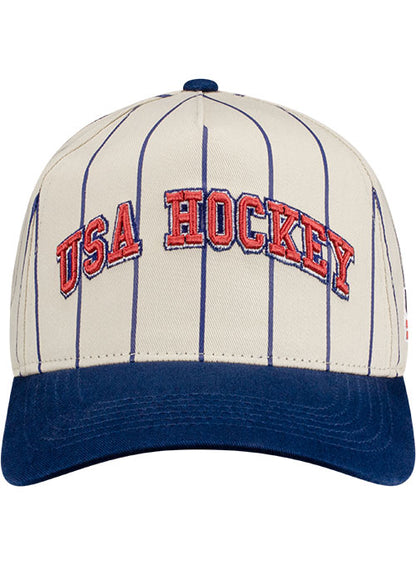 USA Hockey Pinstripe 5-Panel Snapback Hat