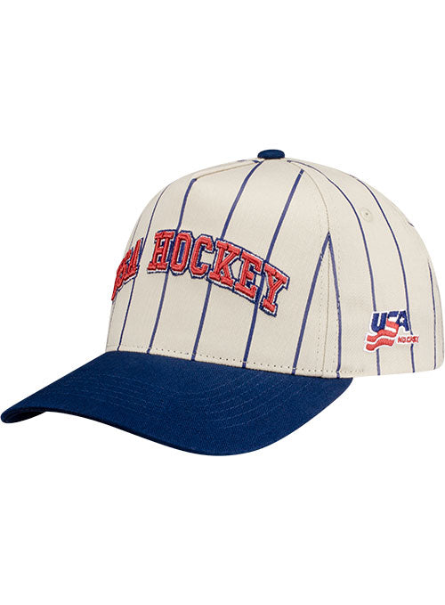USA Hockey Pinstripe 5-Panel Snapback Hat