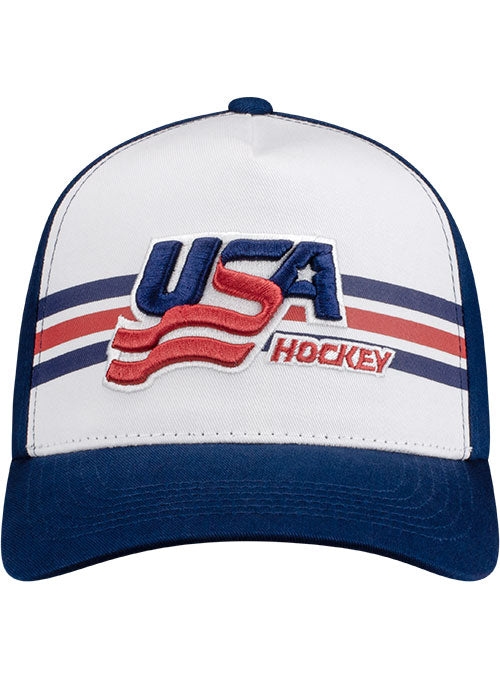 USA Hockey Triple Stripe 5-Panel Snapback Hat