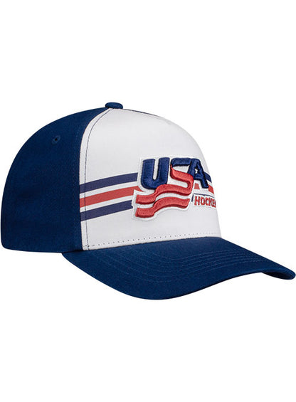 USA Hockey Triple Stripe 5-Panel Snapback Hat