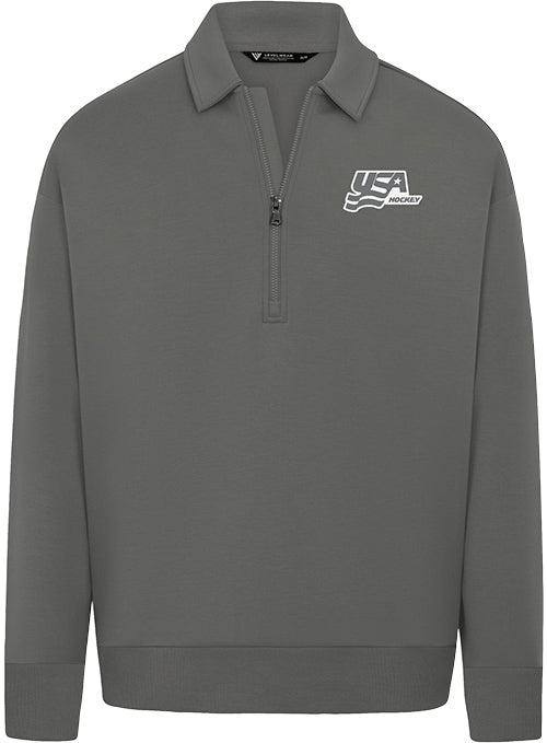 USA Hockey Luxe Signature Chenille Logo 1/4 Zip Jacket