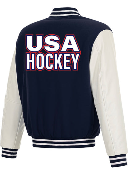 USA Hockey Reversible Statement Varsity Jacket