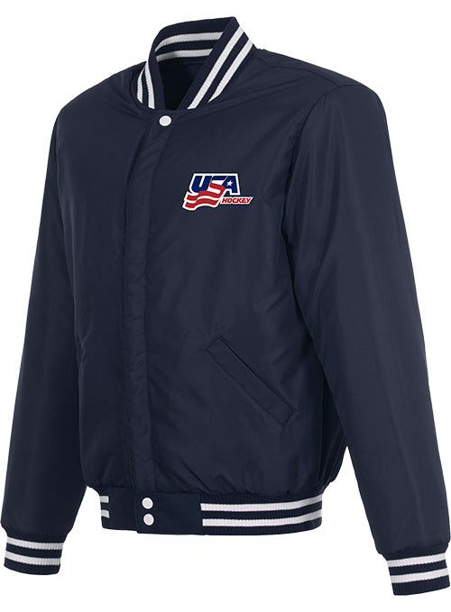 USA Hockey Reversible Twin Logo Varsity Jacket