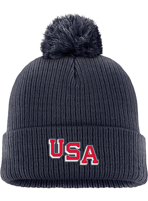 Nike USA Hockey Olympic Peak Pom Knit Beanie