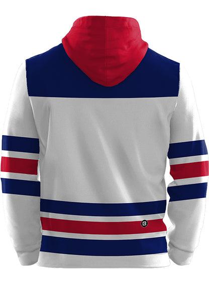 USA Hockey U-S-A Sublimated Hooded Sweatshirt - White