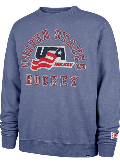 47 Brand USA Hockey Calderwood Applique Crewneck Sweatshirt