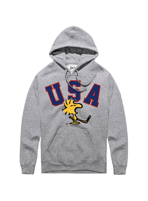 Streaker Sports Peanuts X USA Hockey 1980 Woodstock Hooded Sweatshirt