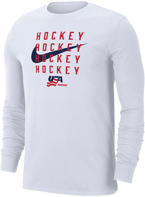 Nike USA Hockey Repeat Long Sleeve T-Shirt - Front View