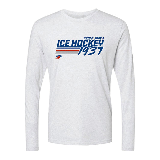 USA Hockey Retro Stripes Long Sleeve T-Shirt