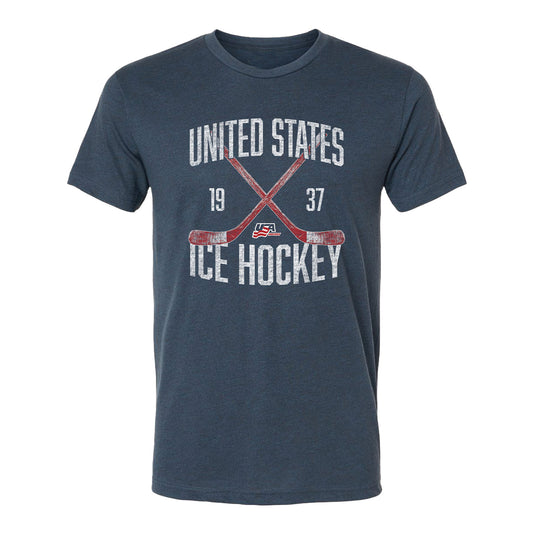 USA Hcokey Vintage Cross Sticks T-Shirt