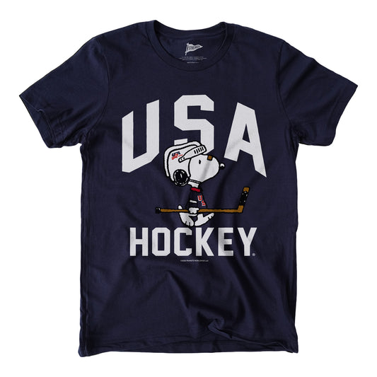 Streaker Sports Peanuts X USA Hockey World Famous T-Shirt