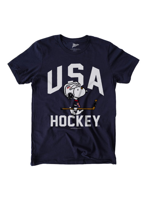 Streaker Sports Peanuts X USA Hockey World Famous T-Shirt
