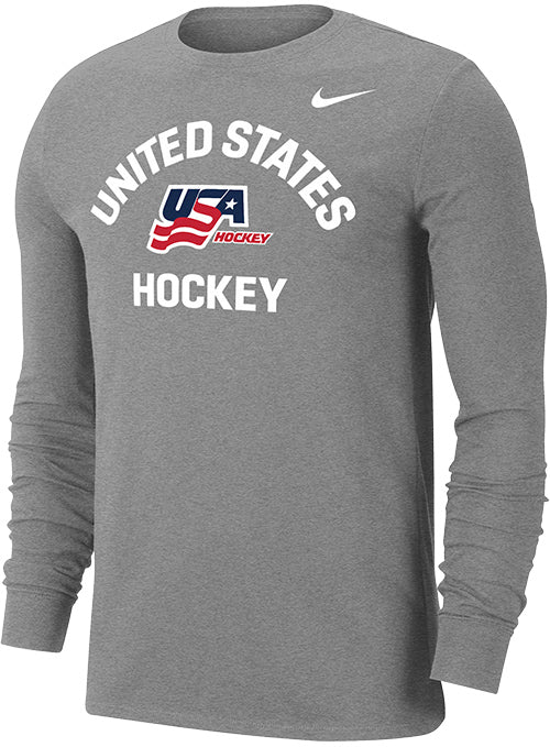 Nike USA Hockey Conditioning Dri-FIT Cotton Long Sleeve T-Shirt
