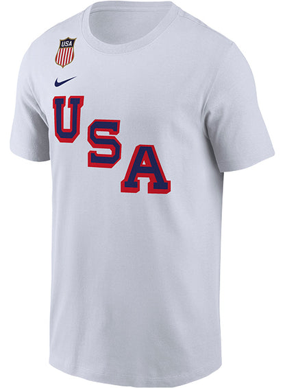 Nike USA Hockey 2026 Olympic Auston Matthews Name & Number T-Shirt