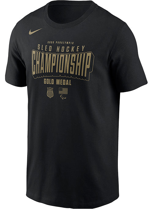 Nike 2026 U. S. Paralympic Sled Hockey Team Championship T-Shirt