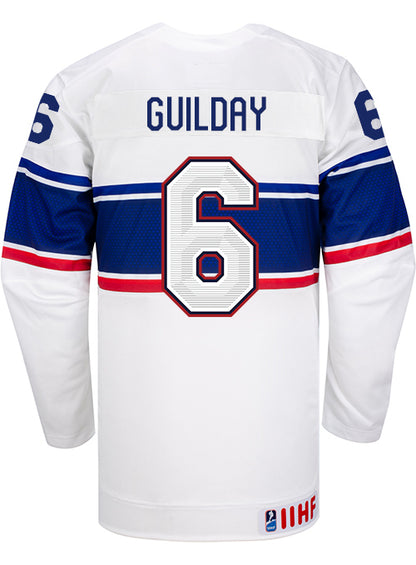 Nike USA Hockey Rory Guilday Home Jersey - Back View