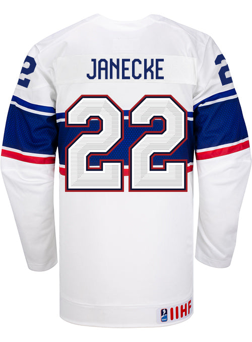 Nike USA Hockey Tessa Janecke Home Jersey - Back  View