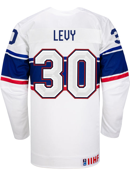 Nike USA Hockey Abbey Levy Home Jersey - Back View
