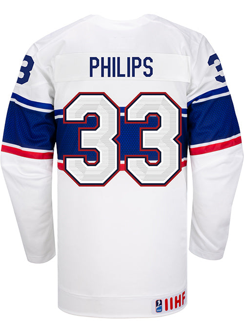 Nike USA Hockey Gwyneth Philips Home Jersey  - Back View