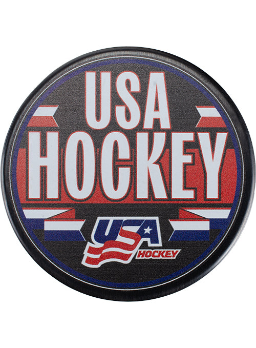 USA Hockey Ribbon Puck