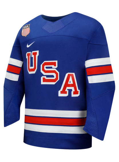 Youth Nike USA Hockey 2026 Olympic Personalized Jersey - Blue