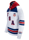 USA Hockey 1960 Replica Sublimated Hooded Sweatshirt In White - Side View
