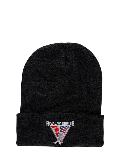 USA Hockey Rivalry Series Knit Beanie in Dark Grey - Front View