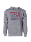 USA Hockey Athletic USA Graphic Hooded Sweatshirt - Heather Grey