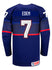 Nike USA Hockey Lacey Eden Away Jersey in Blue - Back View