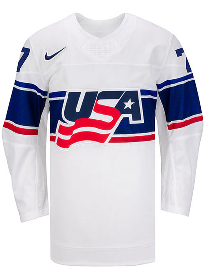 Nike USA Hockey Lacey Eden Home Jersey - Front View