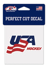 USA Hockey 4 x 4-inch Perfect Cut Secondary Logo Decal