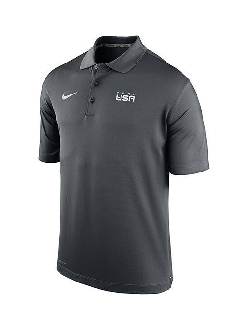 Nike 2022 Team USA Dri-FIT Varsity Polo in Gray - Front View