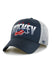 47 Brand USA Hockey Abacus Contender Flex Hat in Navy and Gray - Left View