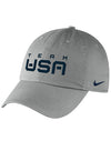 Nike 2022 Team USA Adjustable Hat in Gray - Left View