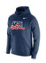 Nike USA Hockey Cotton Hooded Sweatshirt in Navy - Front View