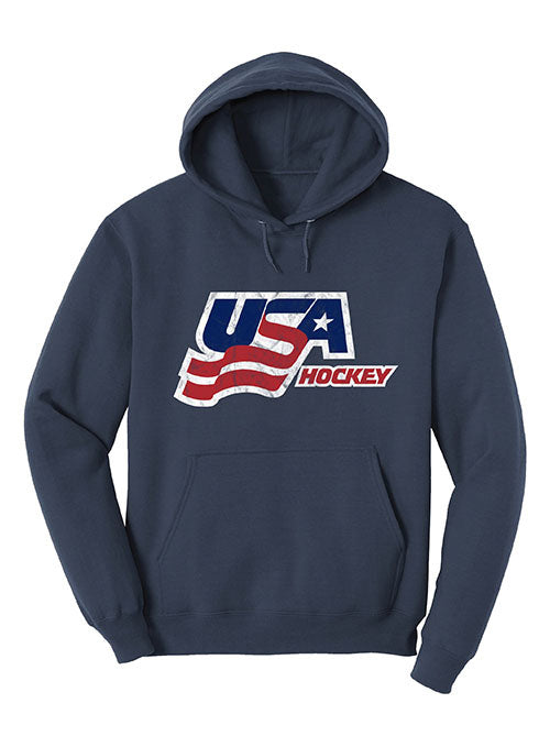 Team USA Letter Hockey Hoodie - Youth L / White / Polyester