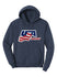 USA Hockey Secondary Logo Hooded Sweatshirt in Navy - Front View