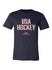 USA Hockey Right Wing T-Shirt in Navy - Front View